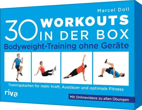 Workouts in der Box – Bodyweight-Training ohne Geräte - Entdecken Sie 30 effektive Bodyweight-Trainingskarten für mehr Kraft und Ausdauer. Ideal für zuhause oder unterwegs, inklusive Onlinevideos zu allen Übungen. Perfekt für Fitnessbegeisterte!  
Kategorie: Bücher