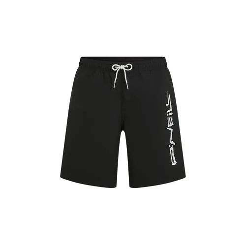 O'Neill RETRO 19 Badeshorts in BLACK OUT XL - Stylische Badeshorts für den Sommer, Größe XL, aus 50% recyceltem Polyester gefertigt, ideal für Strand und Pool. Genießen Sie Komfort und modernes Design!