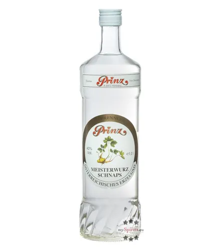 Prinz Meisterwurz Schnaps 1,0 Liter - Exquisiter Meisterwurz Schnaps aus Vorarlberg, ideal für Genießer und als besonderes Geschenk im Adventskalender.