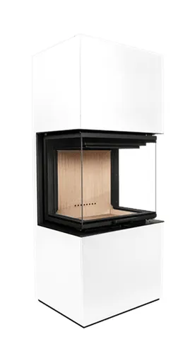 A,caminetti 9 kW Panorama-Kaminofen 65 S - Modernes Design mit hochschiebbarer Scheibe - Kaminöfen mit externen Luftzufuhr und großer 3-seitiger Panorama-Sichtscheibe. Ideal für stilvolle Wärme im Wohn- oder Esszimmer. Energieeffizienzklasse A+.