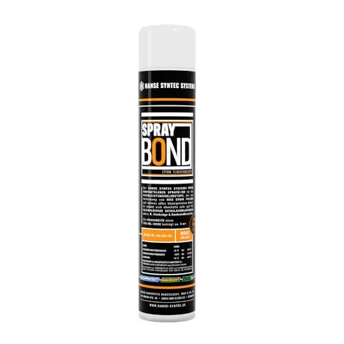 EPDM Kontaktkleber SprayBond 750ml - Sprühdose - Reinigungsmittel für Dachflächen, ideal für präzise Detailarbeiten mit einer Reichweite von bis zu 5 m². Verarbeitet bei Temperaturen von +5 bis +35 °C.