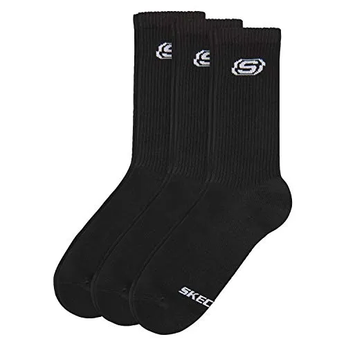 Skechers 2pk Tennis Cushioned Socks SK41041-9999, Unisex socks, Black, 35-38 EU