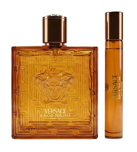 Versace Eros Najim Parfum Set 100 ml + 10 ml + Tasche - Elegantes Parfum Set von Versace mit 100 ml und 10 ml Duft, ideal für unterwegs. Inklusive stilvoller Tasche – perfekt für jeden Anlass und ein tolles Geschenk.
