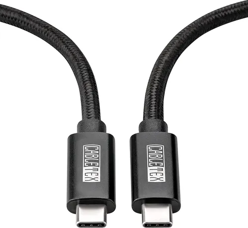 CABLETEX USB 4 Monitorkabel 100cm, Unterstützt 8K HD Display, 40 Gbit/s Datentransfer, 240W Power Delivery USB-C Schnellladekabel | Für MacBook Pro M1, Bildschirm, Docking Station, Hub, SSD und mehr