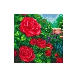 Craft Buddy CAK-TK1M - Crystal Art Perfect Red Rose - Spielware: Erstellen Sie mit diesem 30x30cm Kit eine funkelnde Wandkunst mit der beliebten Diamantmalerei-Technik. Entspannen Sie beim Platzieren der Kristalle auf der nummerierten Vorlage!
