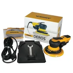 MIRKA DEROS Elektro Exzenterschleifer 150mm - Schleifmaschinen, leistungsstarker 650W Motor mit 5mm Hub für effizientes Schleifen und perfekte Oberflächenbearbeitung.