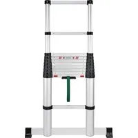 PARKSIDE Alu-Teleskopleiter, 11-stufig - Robuste Alu-Teleskopleiter mit 11 rutschsicheren Stufen für sicheren Halt. Ausziehbar bis 318 cm, ideal für vielseitige Einsätze. Soft-Close-Technologie sorgt für sicheres Einfahren und einfache Handhabung.