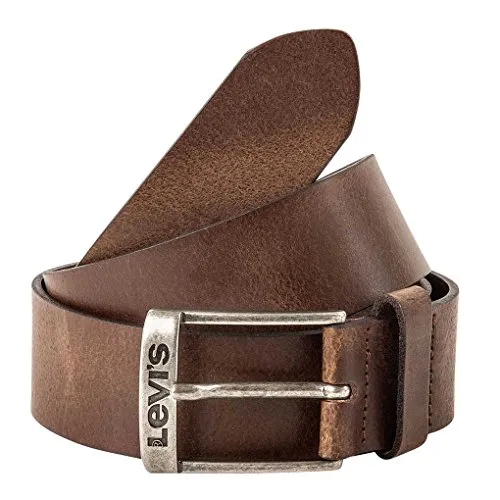 Levi's Herren New Duncan Belt, Dark Brown, 115 - Herren-Gürtel aus echtem Leder, ideal für Jeans und zeichnet sich durch hohe Qualität und besondere Langlebigkeit aus.