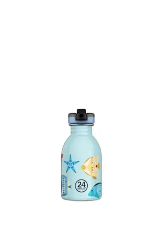 24BOTTLES Kids - Trinkflasche Kinder mit Strohhalm 250 ml, Trinkflasche Edelstahl 100% Hermetisch für Schule und Kindergarten - Wasserflasche BPA Free Umweltfreundlich, Water Bottle Nicht Thermisch