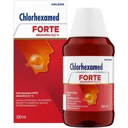 Haleon Germany GmbH CHLORHEXAMED FORTE alkoholfrei 0,2% Lösung 300 ml - Mundspülungen mit antiseptischer Wirkung zur Unterstützung der Heilung nach parodontalen Eingriffen und zur Reduzierung von Plaque und Gingivitis.