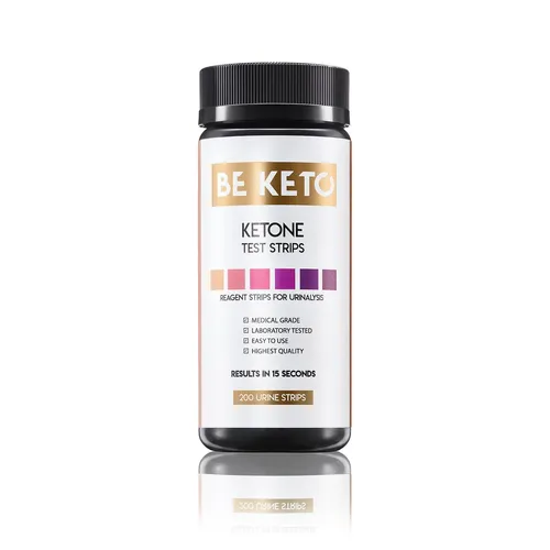 BeKeto Keton-Teststreifen 200 Streifen Urintester ketogene Keto-Diät Atkins