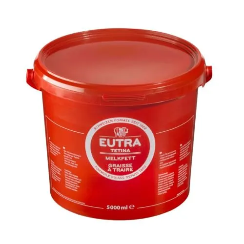 EUTRA 15211 Melkfett - Eimer, 5000 ml - Das hochwertige Melkfett unterstützt die Pflege von Zitzen und Euter in der Milchviehhaltung. Ideal für den professionellen Einsatz und sorgt für optimale Pflege.