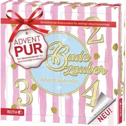 ROTH Adventskalender PUR "Badezauber" 2021 - Adventskalender mit 4 Türchen, ideal für entspannende Adventssonntage. Enthält hochwertige Badekugeln und -zusätze für ein wohltuendes Badeerlebnis.