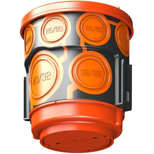 Primo UNIVERSALGROßDOSE U60 3-TEILIG - Vielseitige Anschlussdose für Ortbeton und Werksfertigung, ideal für Geräteverbindungen. Mit optionalem Trennsteg für flexible Installationen.