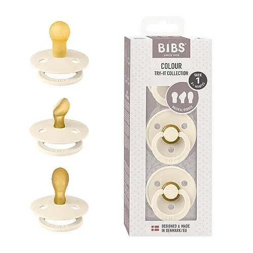 BIBS Try-It Size 1: 0+ months Set für Kinder ab der Geburt Ivory 3 St.