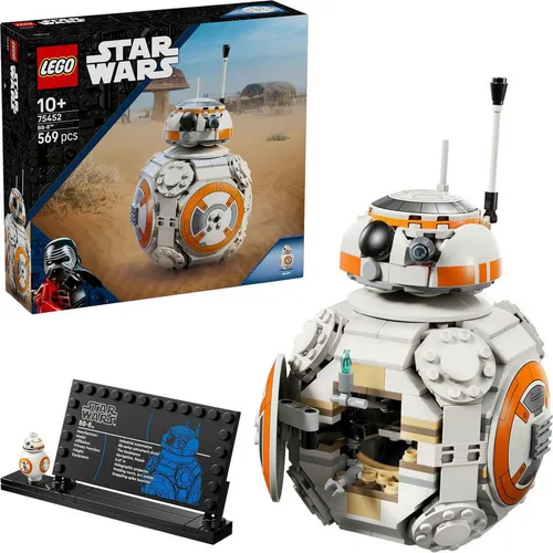 LEGO BB-8™ Astromech-Droide - 75452 - Baue den ikonischen BB-8™ Astromech-Droiden aus Star Wars! Mit beweglichem Kopf und verstecktem „Feuerzeug“-Arm für interaktive Spielmomente in deiner eigenen Star Wars-Welt.