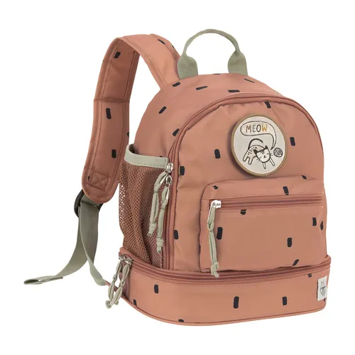 Lässig Mini Happy Prints Kindergartenrucksack - Caramel Braun - Schulranzen für Kinder ab 3 Jahren, wasserabweisend mit viel Stauraum, verstellbaren Schultergurten und praktischem Namensschild für individuelle Gestaltung.