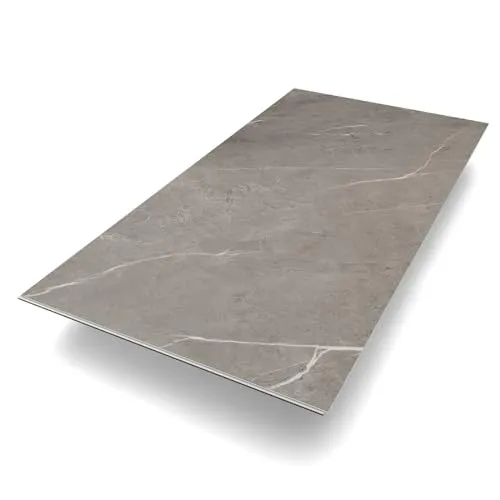 Vinylboden Klick Vinyl Basic "Stein Edewecht" - Grau Fliesenoptik mit Trittschalldämmung - Laminatfußboden mit cleverem Klicksystem für schnelle Verlegung. 100% wasserfest und ideal für Familien. Perfekt für Renovierungen und Fußbodenheizung geeignet.
