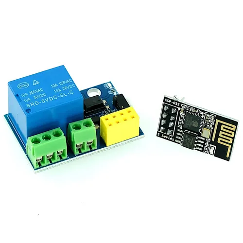 WLAN-Modul ESP-01 ESP8266 mit Relais Shield, WiFi, UART, SPI, Relay, ESP01