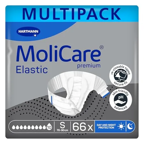 Molicare P Elastic 10tr S - 22 Stück Inkontinenz-Einlagen - Hochwertige Inkontinenz-Einlagen von Paul Hartmann AG, atmungsaktiv und besonders komfortabel für den täglichen Gebrauch.