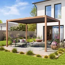 PRIMEYARD Pergola 3x4 m mit Lamellendach - Pavillon mit hochwertigem Aluminium und Stahl, ganzjährig nutzbar dank integriertem Wasserablaufsystem und verstellbarem Lamellendach für optimalen Sonnenschutz.