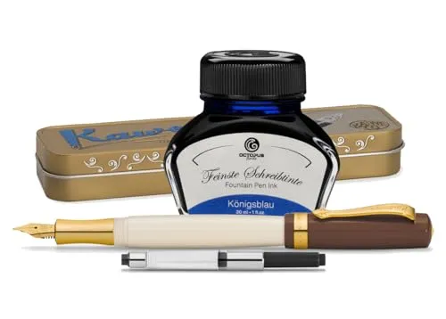 Kaweco Student Füllhalter Set mit Tinte und Metalletui - Elegantes Geschenkset für Schreibliebhaber: Kaweco Student Füllhalter in Braun mit hochwertiger Tinte und stilvollem Metalletui. Perfekt für ein angenehmes Schreibgefühl und edles Design.