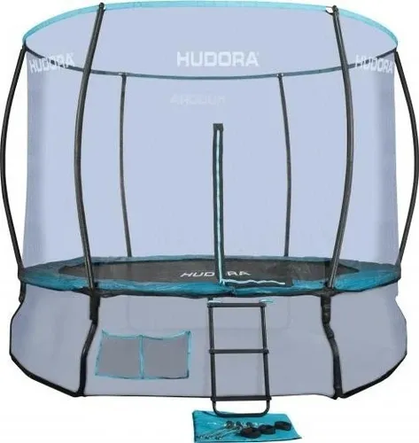 Hudora Fantastic Komplett-Trampolin 300V - 300 cm Spaß für die ganze Familie - Trampolin mit Sicherheitsnetz und robustem Rahmen, ideal für aktive Freizeitgestaltung im Garten.