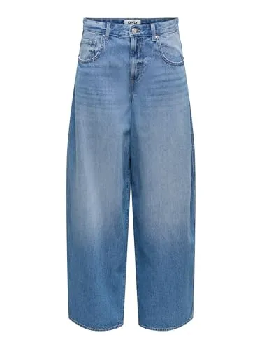 ONLY Female Jeans ONLTAYLOR Hohe Taille Barrel Fit - Stylische Barrel Fit Jeans mit hoher Taille aus 75% Baumwolle und 25% recycelter Baumwolle – ideal für modische Outfits.