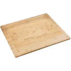 KESPER® Herdblende- / Abdeckplatte aus Bambus - Herdabdeckplatte mit rutschfesten Bambusfüßen und Saftrille, ideal für eine stilvolle und praktische Küchennutzung.