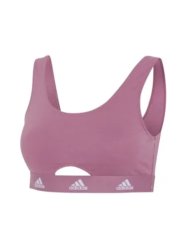 adidas Damen Scoop Bralette-Sport Active Comfort Cotton BH, 557 Wonder Orchid, L