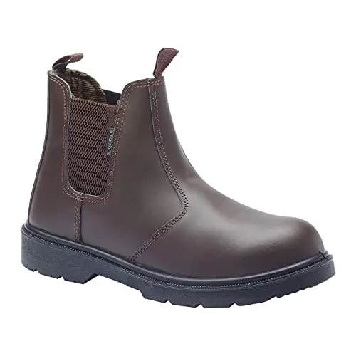 Blackrock Dealer Arbeitssicherheitsstiefel, Stahlkappe, Chelsea Boots, Herren Damen Damen, Sicherheitsschuhe, Gartenarbeit, Braun, Reiten, Hof, Slip On Schuhe, Leichtgewicht