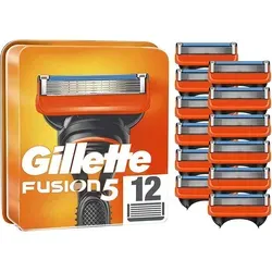 Gillette Fusion5 Rasierklingen - 12 Stück - 12 hochwertige Rasierklingen für eine sanfte und gründliche Rasur. Mit 5 Klingen für weniger Hautirritationen und einem Präzisionstrimmer für exakte Konturen. Perfekt für den täglichen Einsatz.
