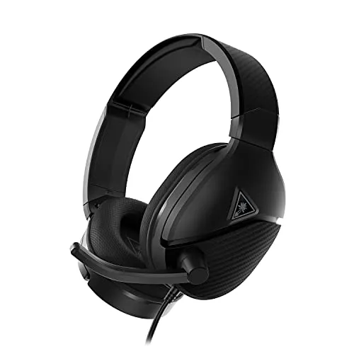 Turtle Beach Recon 200 GEN2 Gaming-Headset - Schwarz - PC-Headset mit 12 Stunden Akkulaufzeit, kraftvollem Sound und Flip-to-Mute-Mikrofon für klare Kommunikation. Ultraweiche Ohrpolster sorgen für hohen Tragekomfort.