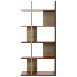Calicosy Offenes Bücherregal aus Esche, 36x190x37 cm - Vielseitiges Bücherregal mit reversibler Montage, ideal für individuelle Raumgestaltungen. Hergestellt aus robustem Holzwerkstoff mit eleganter ABS-Kantenverarbeitung für Langlebigkeit.