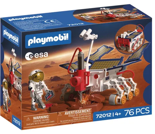 PLAYMOBIL City Action 72012 ESA: Mars-Erkundungsrover - Entdecke den Mars mit dem PLAYMOBIL Mars-Rover! Ideal für Kinder ab 4 Jahren, ausgestattet mit Solarpaneelen und wissenschaftlichen Instrumenten für spannende Abenteuer im Weltall.