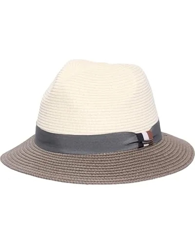 bugatti Herren Fedora Hut Sommer faltbar | zweifarbig meliert - Stylischer, faltbarer Herren-Fedora von bugatti. Ideal für Sommerausflüge, Urlaub oder Gartenpartys. Leichtes, atmungsaktives Material sorgt für hohen Tragekomfort. Perfekt für modebewusste Herren!