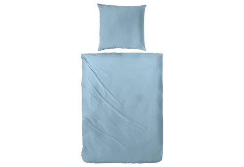Mako-Satin Bettwäsche-Set blau - Bettwäsche aus hochwertigem Mako-Satin, ideal für ganzjährigen Komfort. Maße: B: 200 cm, H: 1 cm. Profitieren Sie von einem 10€ Willkommens-Gutschein bei Newsletter-Anmeldung!
