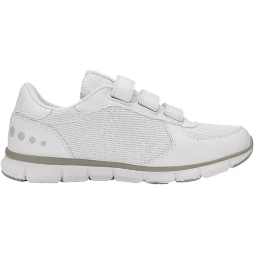 JAKO Comfortschuh Comfort Mesh WHITE/VAPOR GREY 42 - Bequeme Sneaker für den Alltag - Sneaker mit atmungsaktiver Mesh-Oberfläche und innovativer Fast-Dry Lining Technologie für stets trockene Füße. Ideal für Komfort und Stil im Alltag.