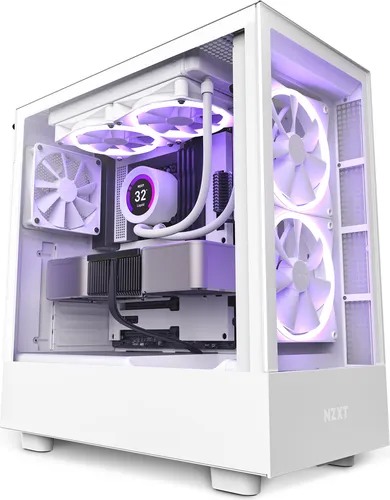 NZXT H5 Elite - Premium ATX Mid-Tower PC Gaming Gehäuse mit Dual Tempered Glass, RGB-Lüftern und dediziertem GPU-Kühler für maximale Leistung