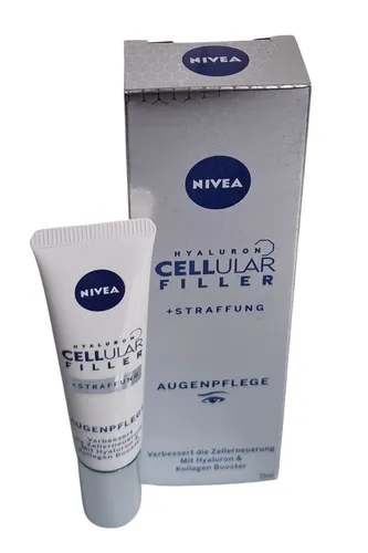 Nivea Hyaluron Cellular Filler Augencreme 15 Ml - Anti-Aging-Creme mit Hyaluronsäure und Magnolienextrakten, die die Hautfestigkeit erhöht und Falten um die Augen reduziert. Ideal für eine intensive Feuchtigkeitsversorgung der empfindlichen Augenpartie.