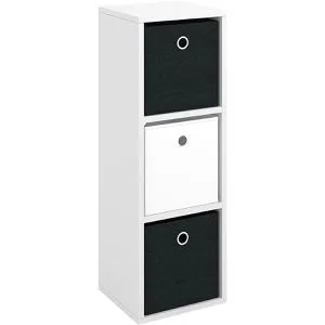 Vicco Raumteiler Hylda, Weiß, 29 x 83 cm - Raumteiler-Regale mit funktionellem Design, ideal als Raumtrenner oder Bücherregal. Schaffen Sie Ordnung und Stil in jedem Raum mit 3 offenen Ablagen für vielseitige Nutzung.