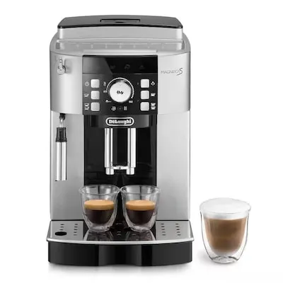 DELONGHI Magnifica S ECAM21.116.SB - Kaffeevollautomat Silber, 5 Kaffeespezialitäten für perfekten Genuss zu Hause