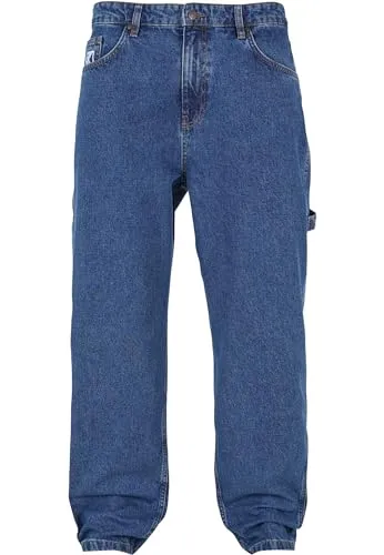 Karl Kani Herren Retro Baggy Jeans KMI-PL063-092-05 - Bequeme Herren-Stoffhose aus 100% Baumwolle im indigo Farbton, ideal für lässige Outfits und ein zeitloser Workwear-Look.