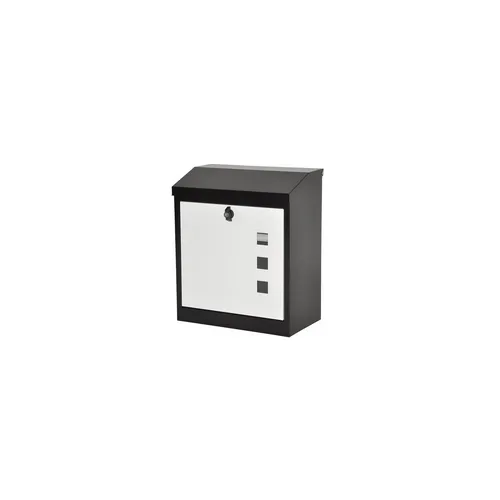 Dazikemo Briefkasten Paketbox anthrazit/weiß - Briefkasten mit integrierter Paketbox, Maße 52 x 42 x 25 cm, ideal für Päckchen und Büchersendungen bis 34 x 24 x 8 cm, mit Sicherheitsvorrichtung für unbefugten Zugriff