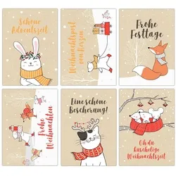PAPIERDRACHEN Weihnachtskarte Weihnachtskartenset - liebevoll gestaltete Postkarten zu Weihnachten