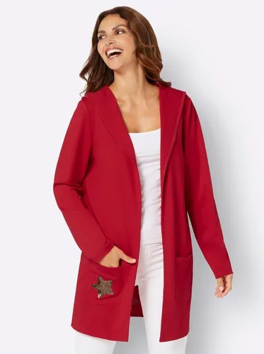 Witt Shirtjacke, rot - Sportlich & Modisch - Shirtjacke in leuchtendem Rot mit Glitzerdetails und Pailletten, ideal für einen sportlichen Look. Aus angenehm weichem Interlock-Material, maschinenwaschbar und bequem zu tragen.