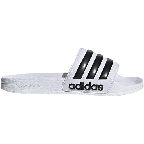 ADIDAS Adilette Shower Badeslipper Weiß - Die ADIDAS Adilette Shower Badesandale ist ideal für den Einsatz nach dem Duschen. Mit einem vorgeformten Riemen und weichem, schnell trocknendem Fußbett bietet sie hohen Komfort und stylisches Design.