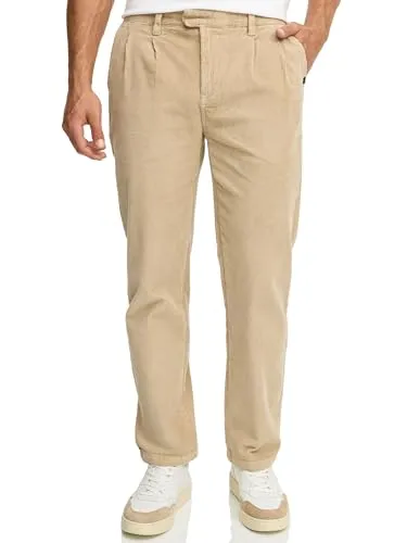 Indicode Herren INGustaf Cordhose mit Stretch aus Baumwolle | Freizeithose für Männer in Irish Cream, Größe 40/32 - Stylische Cordhose mit Stretch für optimalen Tragekomfort. Perfekt für den Herbst/Winter und Übergangszeit. Eingrifftaschen vorne und Leistentaschen hinten bieten praktischen Stauraum.