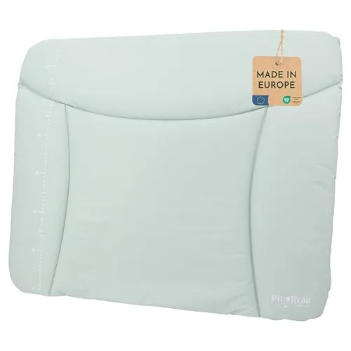pic Bear Wickelauflage - hochwertige Wickeltischauflage 85 x 72 cm - Mint - Diese pflegeleichte Wickelunterlage bietet maximalen Komfort mit rutschfester Oberfläche und hautfreundlicher Polsterung. Ideal für Wickeltische und unterwegs. Schadstoffgeprüft und in vielen Designs erhältlich.