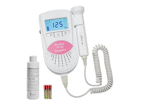 Sonoline Babyphone Sonoline B Fetal Doppler pink 3MHz - Babyphone Fetal Doppler mit 3MHz Sonde, ideal für Schwangere zur Überwachung des Herzschlags des Ungeborenen – mobil, einfach zu bedienen und inkl. Ultraschallgel und Batterien.